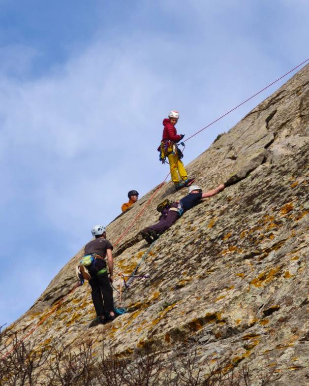 Climbers on the SMPC assessment day at Alykou, Paphos